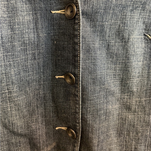 Chico's platinum Indigo Jean Jacket size 2 - Picture 3 of 4